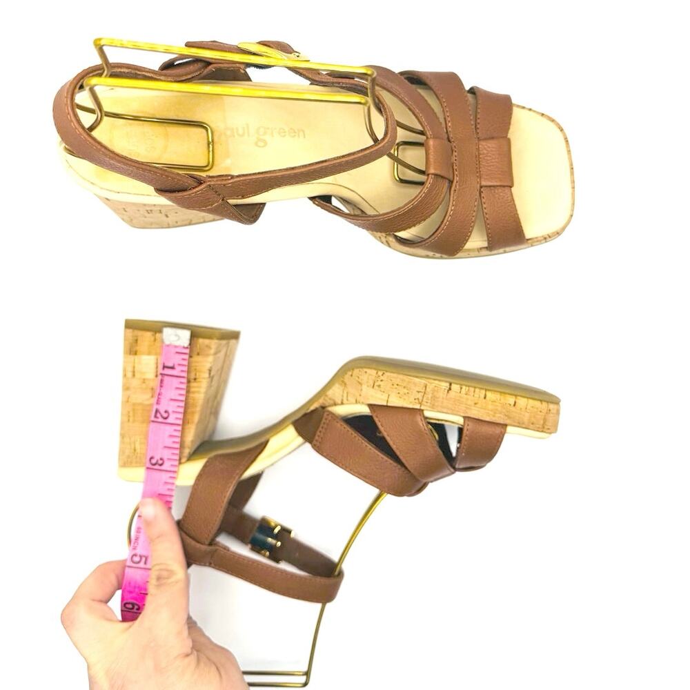 Paul Green Tina Tan Fisherman Sandals Women’s Leather Comfort size UK 5.5 US 8 - Picture 5 of 11